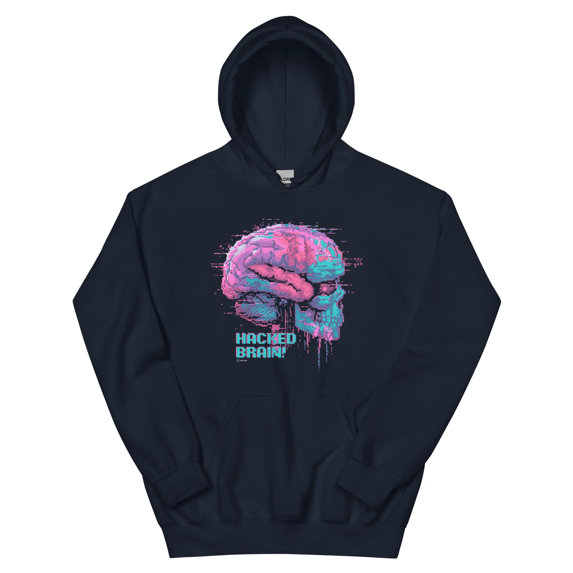Hacked Brain - Sudadera con capucha unisex - Imagen 4